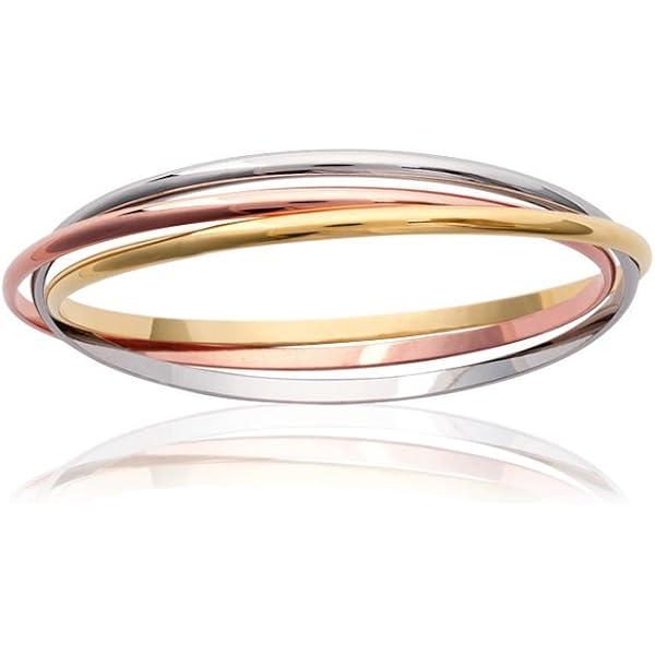 Bracelet Jonc Rigide Plaqué Or 18 Carats - 66 Mm, Doré, Pour Femme - Neuf Avec étiquettes
