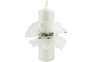 ‎BOLOSA Bolosa Tropfschutz Taufkerze, Taufkerze, Tropfschutz Kommunionkerze, Tropfenfänger für Kerzen mit Taufe, Taufkerze für Junge Mädchen, Taufe Fisch Deko Kerzenrock, Tropfkerzen für Flaschen