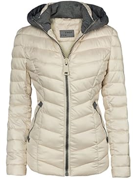 DAMEN STEPP JACKE WINTER ÜBERGANGSJACKE HERBSTJACKE KURZ KAPUZE SKIJACKE