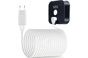Basesailor 9M Blink XT XT2 Ladekabel mit Ladegerät,Wandadapter Stromversorgung Rechtwinkligen 90 Grad Micro USB Flach Kabel,Wasserdichtes Netzteil Stromkabel für Blink XT XT2 Indoor Outdoor 3th Kamera