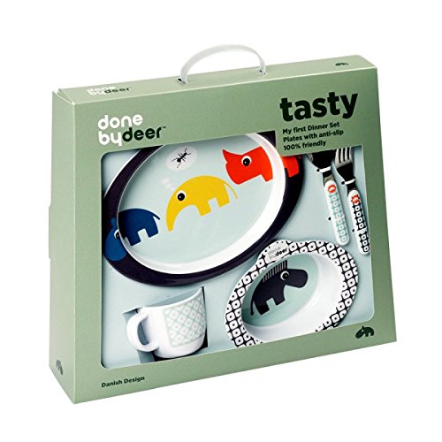 Done By Deer Zoopreme Tasty Dinner Set Blue
