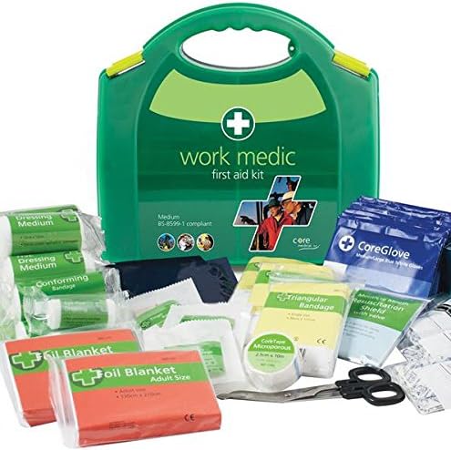 CE APPROVED HIGH QUALITY 140 PIECE - Work Medic First Aid Kit - Medium - BS-8599-1 Compliant - manufactured by CORE MEDICAL