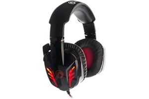 iTek SCORPION ARAF - Cuffie Gaming 5.1 USB, Vibrazioni meccaniche, LED rosso, Microfono, Regolazione volume
