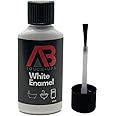 White Enamel Touch Up Paint 30ml Fast Drying Bathroom Kitchen Metal Wood Shower Fridge Sink Scratch Chip Repair
