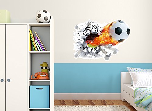 Grandora W5180 Wandtattoo brennender Fußball - 2