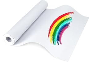 LANYOTA 30 cm x 15m Zeichenpapier Rolle,70g/m² Papierrolle Malen Kinder Weiße, Malpapier Rolle Kinder,Skizzenpapier Skizzenrolle für Kinder Staffeleipapier Wandkunst Skizzieren Basteln Zeichnen Geschenkpapier