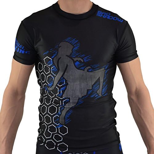 Casual Boxing Bad Shadow Men's compression Top black Noir/bleu/gris Size:FR : XL (Taille Fabricant : XL)