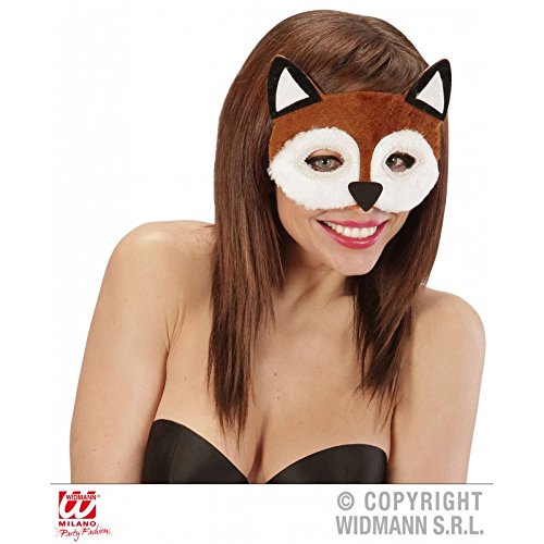 Augenmaske / Maske / Gesichtsmaske plüschiger Fuchs ( Fuchskostüm / Tierkostüm Zubehör ) - 2