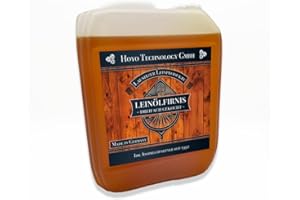 GENERIC Leinölfirnis 5 Liter Leinöl Firnis Holzschutz Holzpflege dreifach gekocht und harzfrei Lebensmittelecht zertifiziert