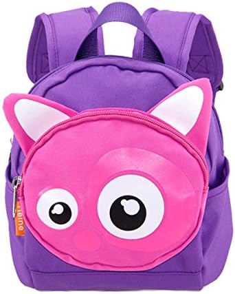 Poliking Unisex Child Anti-lost Backpack For 1-3 Years Children'Small Bags With Environmental Printing And Lovely Animals Design (Purple Fox)