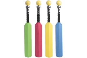 YSAMAX Foam Cricket Set For Kids, Promotes Hand-Eye Coordination, Soft, Comfortable, Durable, Secure Hold, For Birthdays Or Holidays, Random Colour