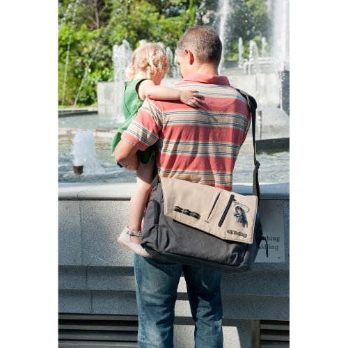 Imagen 5 de Okiedog 24224 Samurai - Bolso para pañales y cambiador, color beige y gris