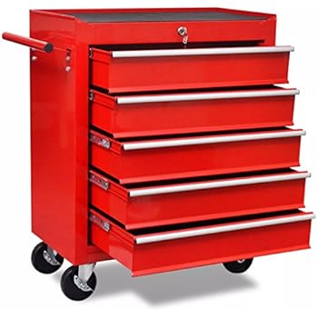 Carrello Porta Ghiaccio VidaXL Con Ruote, 80 Litri, Rosso - Perfetto Per Feste E BBQ