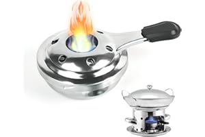 Fornello ad Alcool, Taozoey Pentola ad Alcool in Acciaio Inox, Bruciatore Portatile per fornelli, Fornelletto ad alcool, Stufa ad Alcool, Mini Fornello ad Alcool