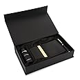 FABULASTIC 4 in 1 Corporate Gift Set with Pen, Business Card Holder, Wallet & Perfume | Men Wallet Gift Set | Birthday Gift Hamper for Boyfriend/Husband | Gifts for Men Birthday Special Unique (Black)