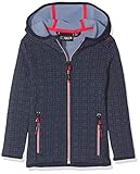 Optimale Bewegungsfreiheit CMP Mädchen Elastisch Fleece, Navy Melange/B.Blue, 128