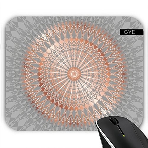 Mousepad - Roségold Effekt Grau Mandala by Nina Baydur