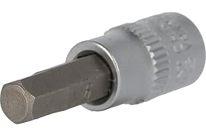 BRILLIANT TOOLS BT020823 Llave de vaso con punta de 1/4" con hexágono interior, 6 mm [Powered by KS TOOLS]