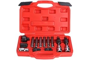 LYRLODY 13 Pezzi Set di Attrezzi e Terminali per Chiavi a Bussola, Chiavi Smontaggio Puleggia e Alternatore Motore Auto, Kit di Riparazione Auto per Smontaggio e Montaggio
