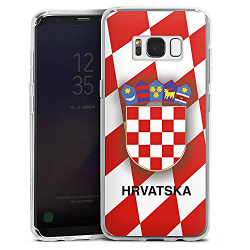 Samsung Galaxy S8 Silikon Hülle Case Schutzhülle Kroatien EM Trikot Fußball Europameisterschaft