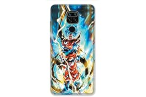 Cokitec Funda carcasa para Xiaomi Redmi Note 9 - Manga Dragon Ball Sangoku Blanca