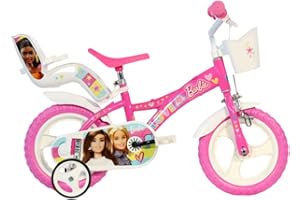 TECNOBIKE SHOP Vélo pour fille Dino Bikes Barbie Taille 12" - 14" - 16" (Jante 12 Pouces)