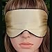 Teenxful 100% Natural Silk Eye Sleep Mask Shade Cover Rest Eye Patch Blindfold Shield Travel Sleeping Aid Champagne Gold