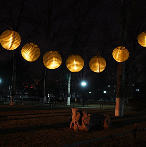 Uping® Solar Lichterkette 20er led Lampion Laterne für Party, Garten, Weihnachten, Halloween, Hochzeit, Beleuchtung Deko in Innen und Außenbereich usw. Wasserdicht 4,5M warm weiß - 6