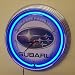 Produktbild NEONUHR NEON CLOCK SUBARU GARAGE WANDUHR BELEUCHTET MIT BLAUEN NEON RING