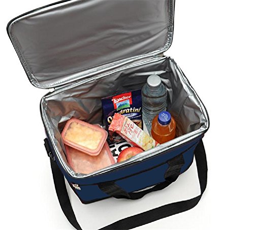 Yvonnelee Outdoor Thermotasche Kühltasche Isoliertasche Picknicktasche für Camping und Picnic Lebensmitteltransport Isoliert Faltbar 2 Wege Reißverschluss 16 Liter Klein - 3