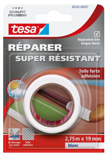 Preisvergleich Produktbild Tesa Réparer Super Résistant Klebeband, stark haftend, Weiß
