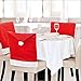 Produktbild Jessie & Letty Weihnachten 6 Stück Santa Hat Esszimmerstuhl Bezüge Santa Clause Red Hat Stuhl – Weihnachten Party Dekoration