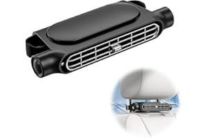 Dasiautoem Ventilateur de Refroidissement, Siège de Voiture Rechargeable Usb Ventilateur de Voiture 3 Vitesse du Vent Ventilateur de Refroidissement Pour Appuie-TêTe Pour Toutes Les Voitures Véhicule