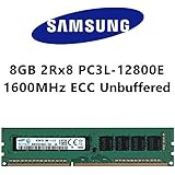 Samsung 8GB (1x 8GB) DDR3 1600MHz (PC3 12800E) 2Rx8 ECC Unbuffered Dimm Server Workstation RAM Memory