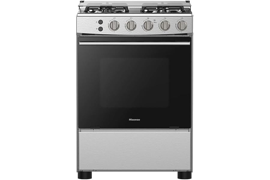 Hisense HFG60121X 60 cm Freestanding Gas Cooking Range 4 Gas Burners