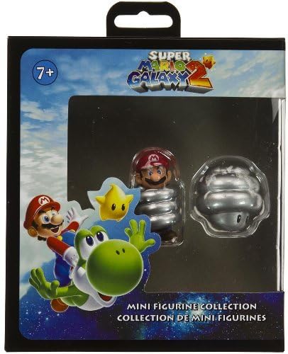Spring Mario (~1.75") &amp; Spring Mushroom (~1.25"): Super Mario Galaxy 2 Mini-Figurine Collection