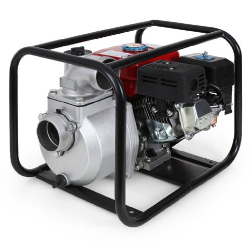 EBERTH 3″ Benzin Wasserpumpe Motorpumpe Gartenpumpe (60.000 l/h, 6,5 PS Benzinmotor, 3 Zoll Anschluß, Förderhöhe max.: 30 m, Ansaughöhe max.: 7 m, Seilzugstart) - 2