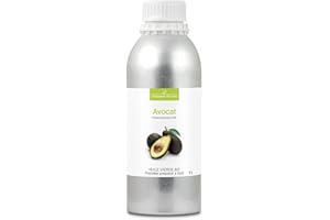 LA COMPAGNIE DES SENS Avocat - Huile Végétale Vierge BIO - Flacon en verre - Première pression à froid - 1L Alu