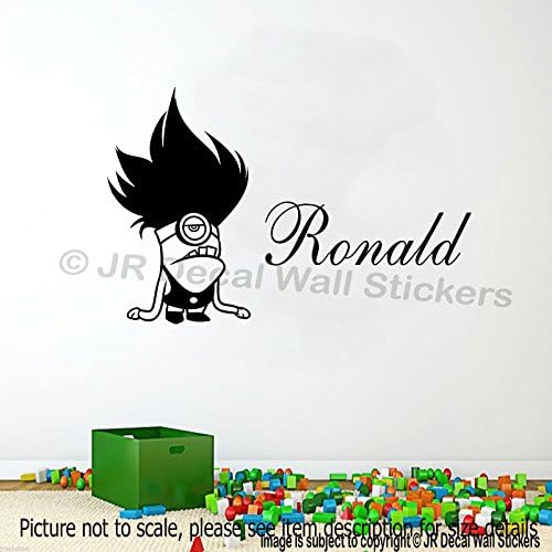 Evil Minion Wall Stickers Kid's Personalized Name DESPICABLE ME vinyl Decals Removable Wall Art