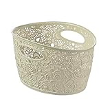 Curver 7 Litre Lace Effect Basket, Vintage White (Kitchen &amp; Home)
