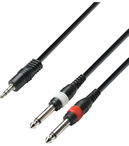 Cavo Adattatore Mini Jack 3,5mm A Doppio Jack 6,3mm - DAP Audio 1,5mt