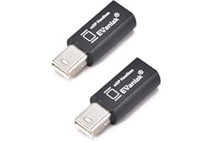 EVanlak Mini DP Dummy disport Premium Aluminum Display Emulator take Advantage of a high end Graphics Card remotely fit Headless 2560x1600@60Hz-2packc