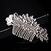 Contever® Vintage Simulated Crystal and Pearl Side Combs Bridal Headpiece Wedding Accessories for Wedding Prom Party