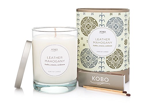 Preisvergleich Produktbild Kobo Candles Kobo Soy Candle, Leather Mahogany by Kobo Candles