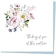 Dotty about Paper Sympathy Card - Botanical Watercolour Flowers Thinking of You Premium Greetings Card, Sympathy Cards, Floral, Foliage, Greenery, Pastel. Envelope Included (3403)