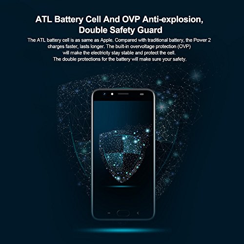 M-HORSE Power 2 Smartphone 4G LTE Ohne Vertrag mit 6000 mah akku, 5,5-Zoll-IPS-Bildschirm, Dual RÃ¼ckkamera, Dual SIM, Android 7.0, 2GB RAM + 16 GB ROM, Bluetooth 5.0,GPS, WiFi (Gold)