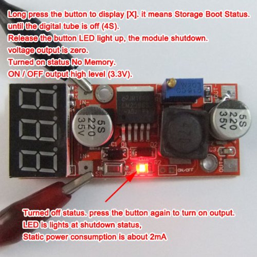 DROK® DC-DC-LM2596 einstellbarer Spannungsregler , 4.5-28V zu 1.3-25V Buck Converter Spannungsstabilisator Modul, Step Down Converter mit blauem LED-Digitalanzeige Voltmeter - 7