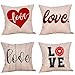 Produktbild Mitlfuny Karnevalsparty Fancy Festival Dekoration,4Pcs glücklicher Valentinstag Wurfkissenbezug Sweet Love Square Kissenbezug
