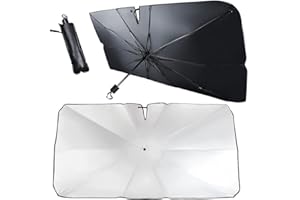 AXXHOTHO 150 x 80 cm groß Sonnenschirm Auto, Auto Sonnenschutz Frontscheibe Faltbar, UV-Schutz Sonnenschirm für die Windschutzscheibe für die meisten Autos