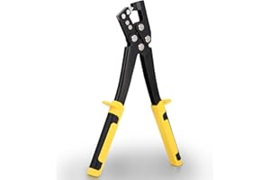 Hixava Sertisseuse à Goujons en Acier Pince pour Rail Pince à Sertir Les Goujons en Acier Haute Résistance et Effort Pince a Sertir Placo pour la Construction de Maisons Bureaux Entrepôts